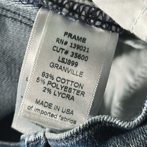 Frame Denim Jeans Women 25 Le Skinny de Jeanne Mid Rise distressed Blue Med Wash - Picture 8 of 16